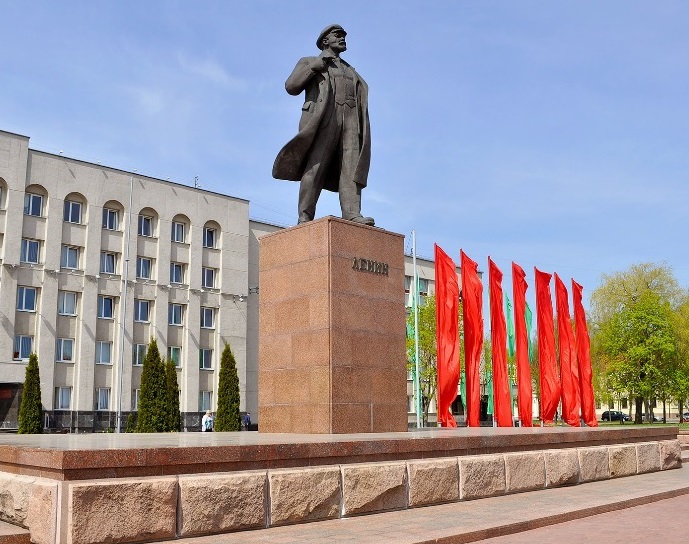Paminklas Leninui - dažnas Baltarusijos miestų akcentas